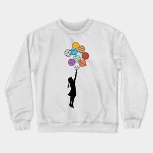 Planets balloons Crewneck Sweatshirt